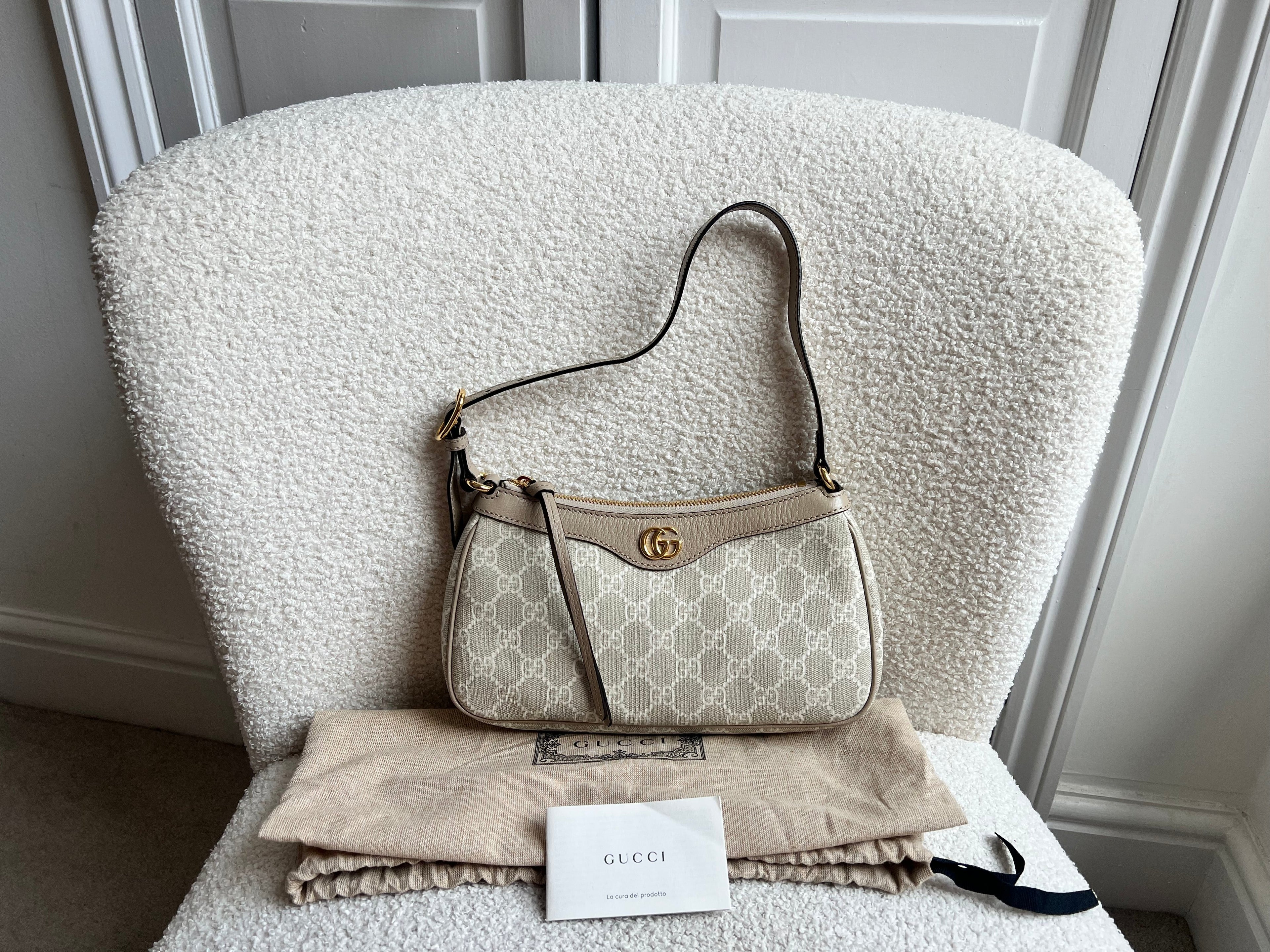 Gucci Ophidia GG Beige Supreme Shoulder Bag (RRP £930)