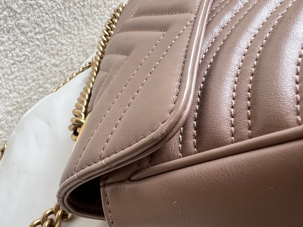 Gucci GG Dusty Pink Marmont Small Shoulder Bag (RRP £2070)