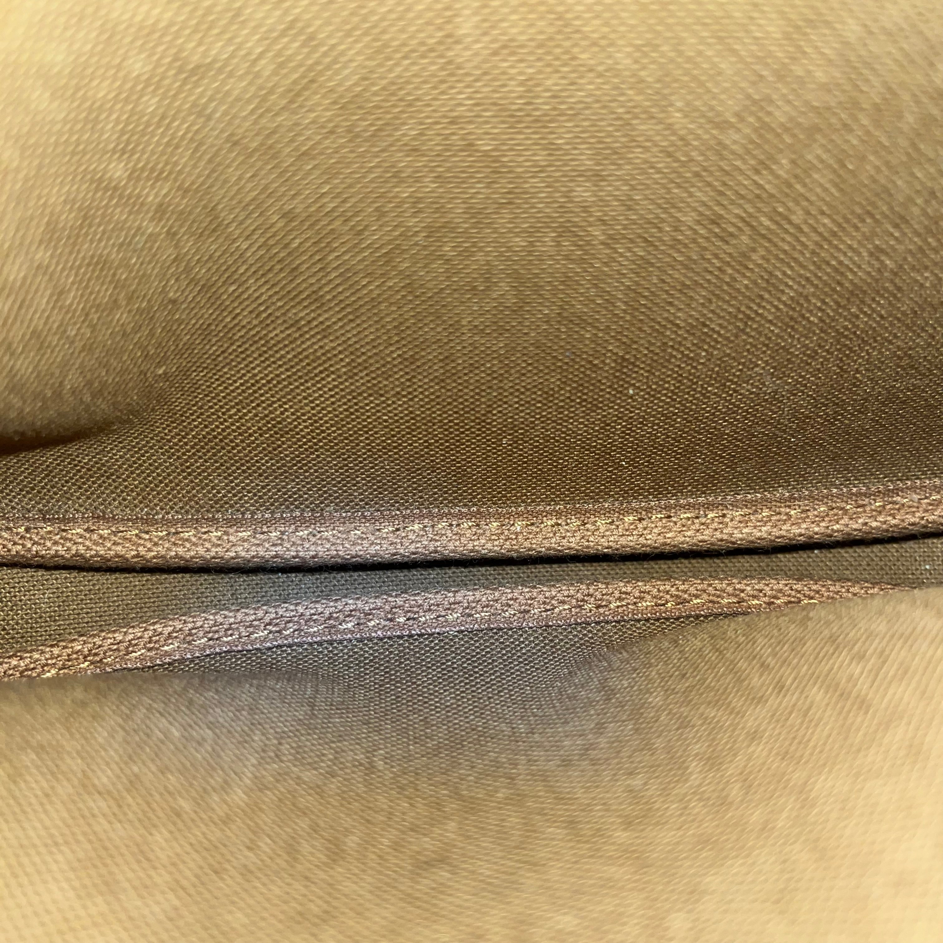 LOUIS VUITTON Multi Pochette Accessories Khaki Brown Monogram Coated Canvas Crossbody Bag