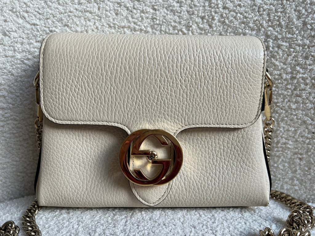 Gucci Interlocking GG Cream Mini Cross Body Bag