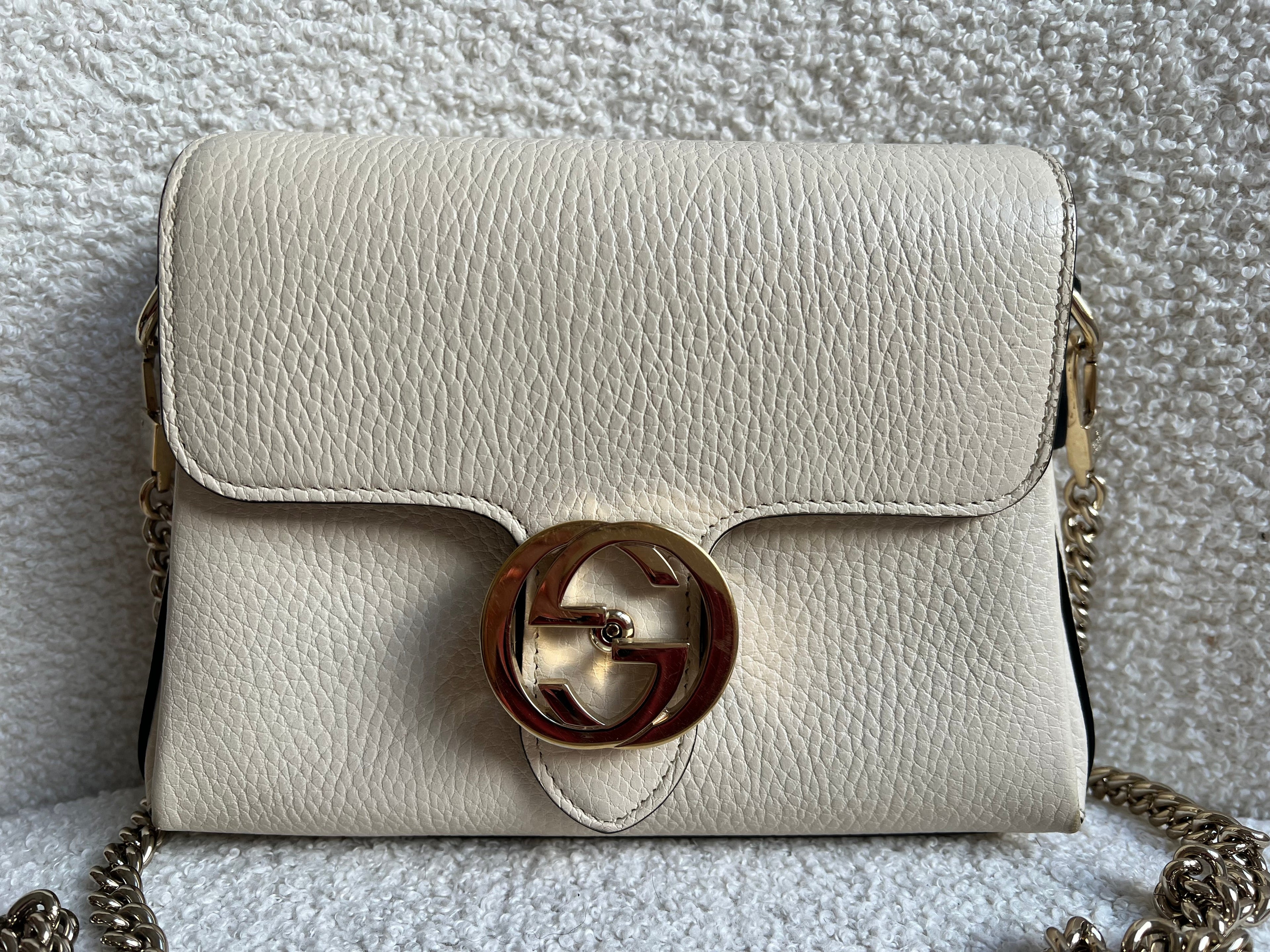 Gucci Interlocking GG Cream Mini Cross Body Bag