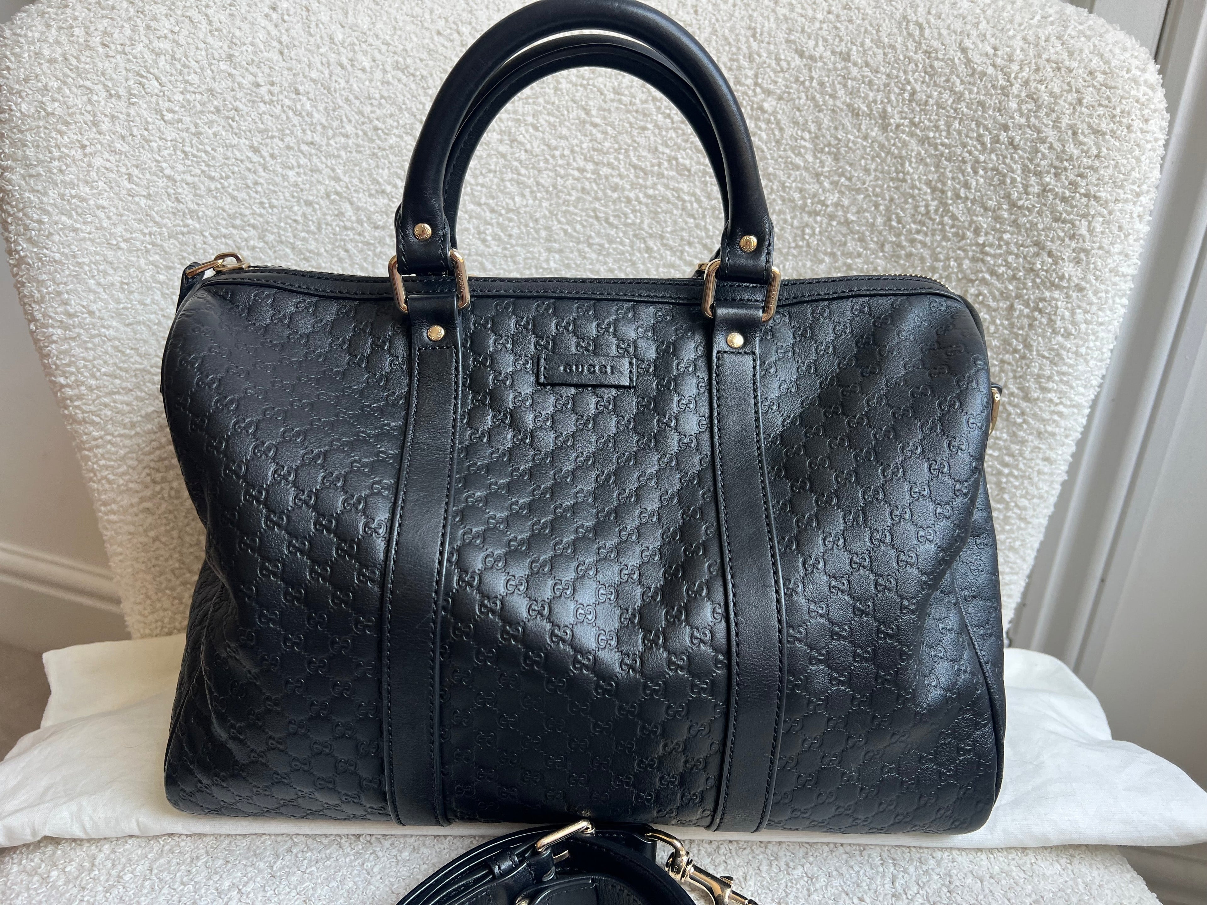 Gucci Black Guccissima Large Boston Joy (RRP £1250)