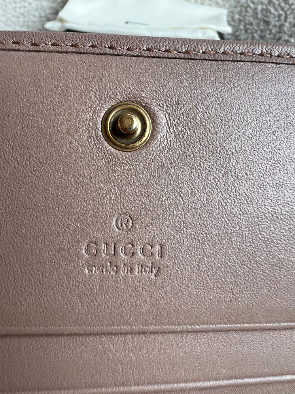 Gucci GG Dusty Pink Marmont Matelassé Card Case Wallet (RRP £410)