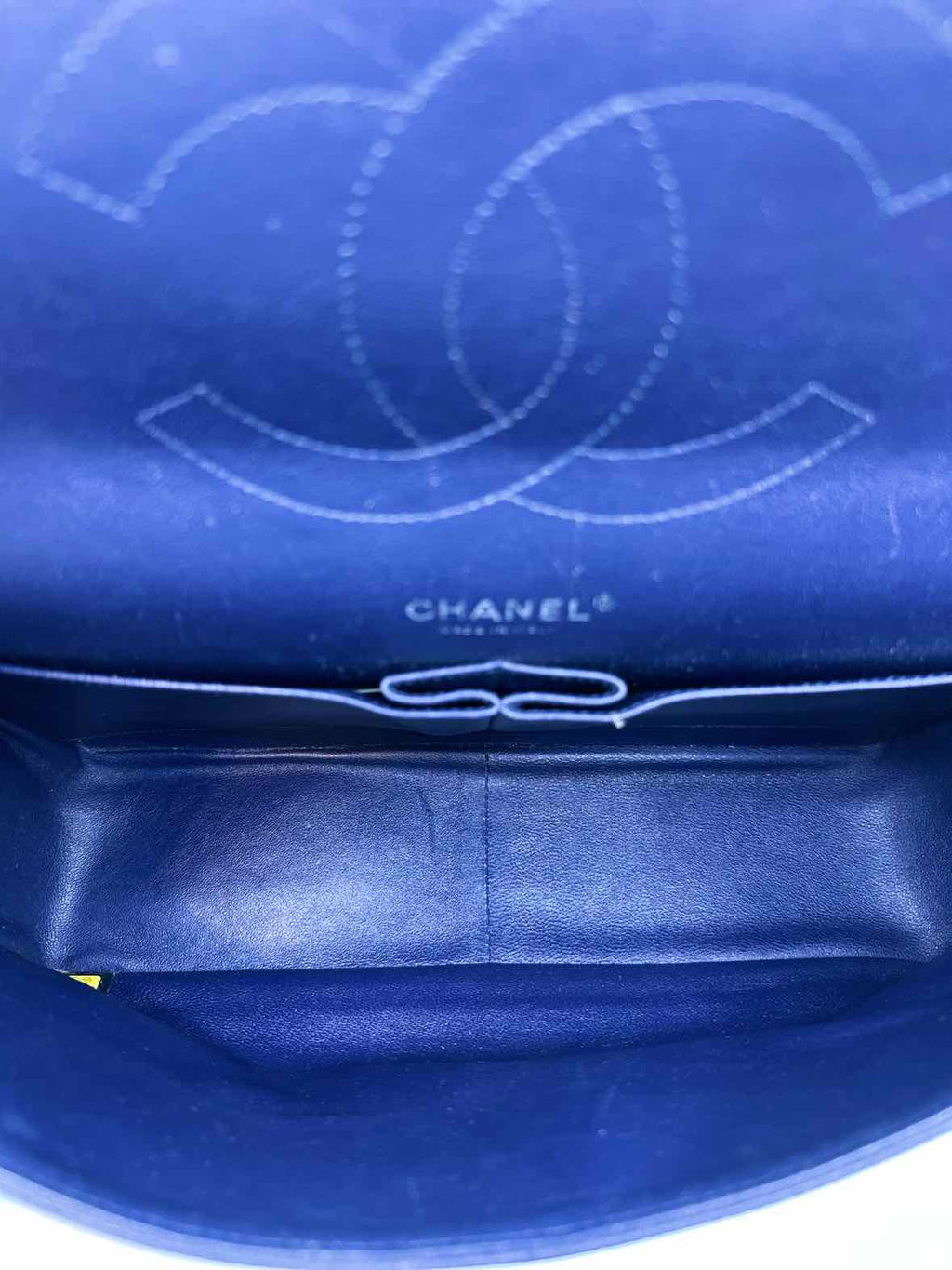 CHANEL Navy Leather Quilted caviar Handbag