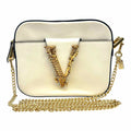 VERSACE White Leather Handbag