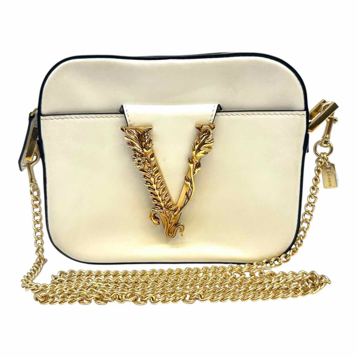 VERSACE White Leather Handbag
