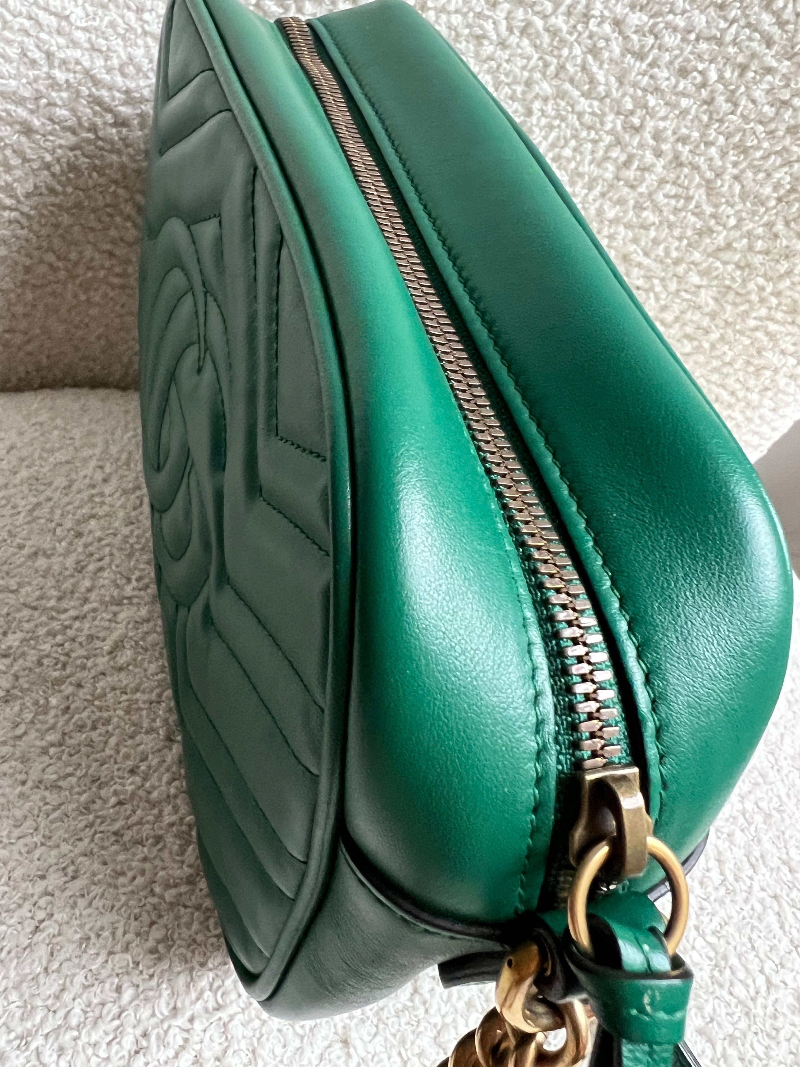 Gucci GG Green Marmont Small Shoulder Bag (RRP £1440)