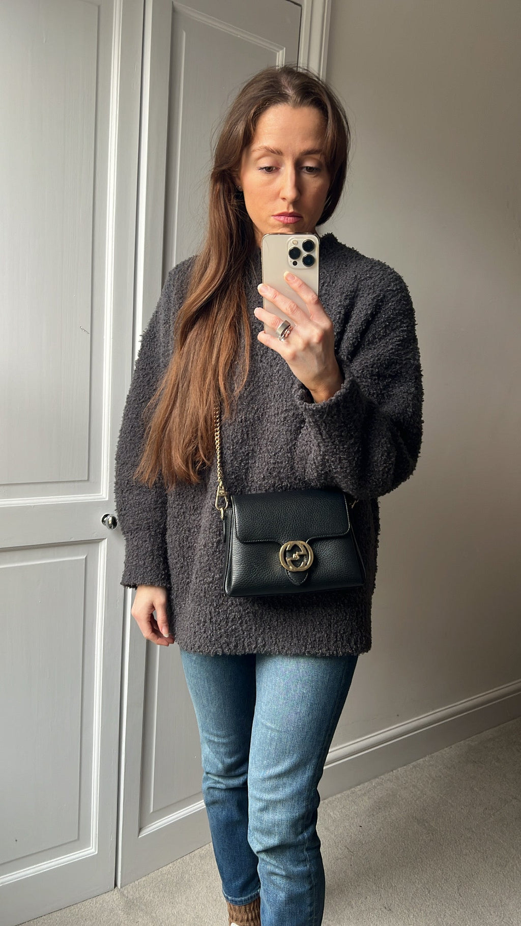 Gucci Interlocking GG Black Small Cross Body Bag