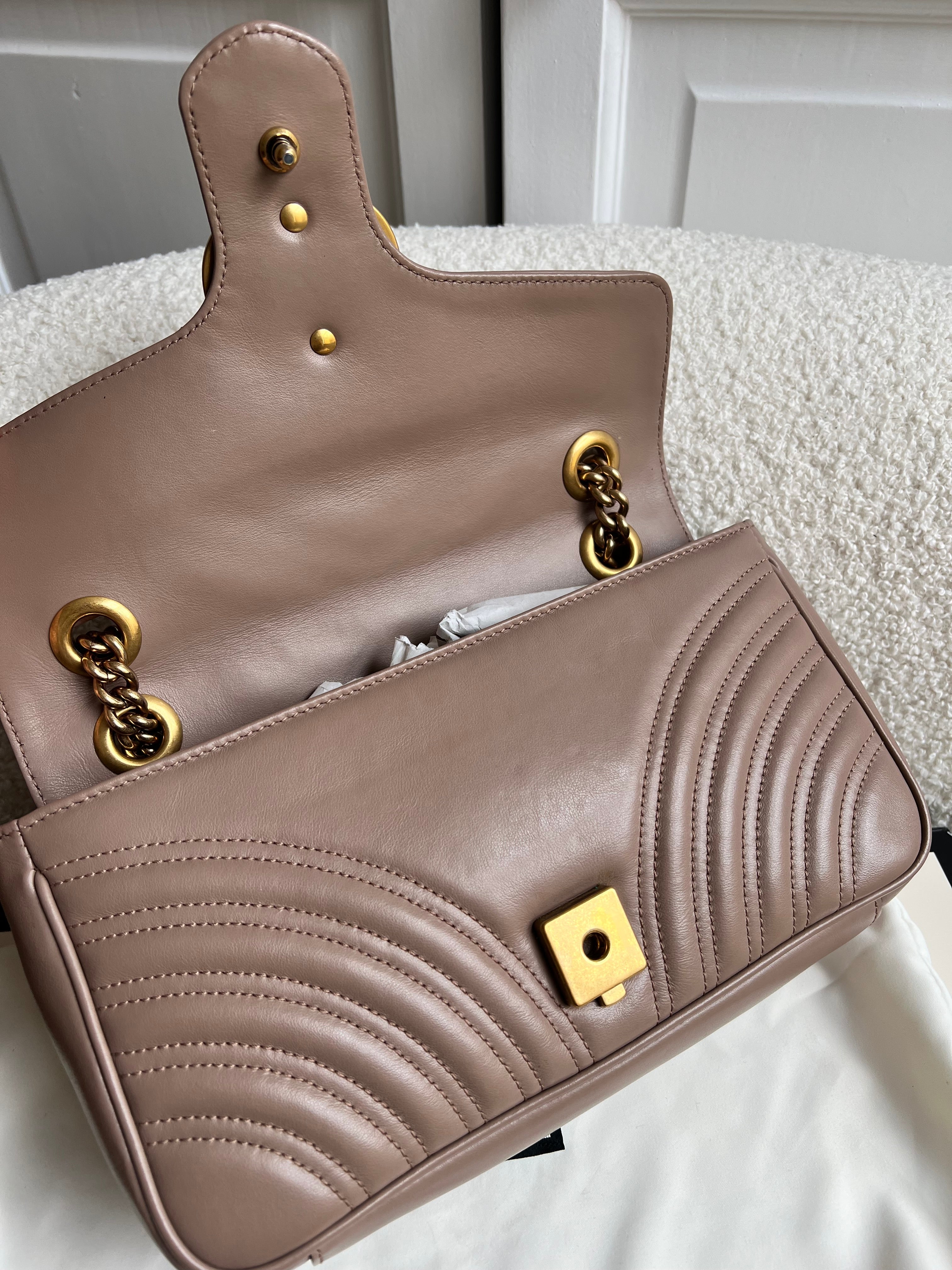 Gucci GG Dusty Pink Marmont Small Shoulder Bag (RRP £2070)