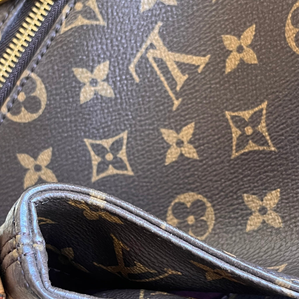 LOUIS VUITTON Melie Brown Monogram Hobo Canvas