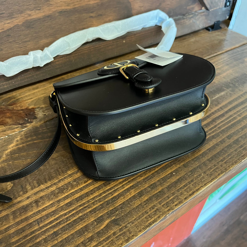 DIOR Bobby Frame Black Calfskin Leather Shoulder Bag