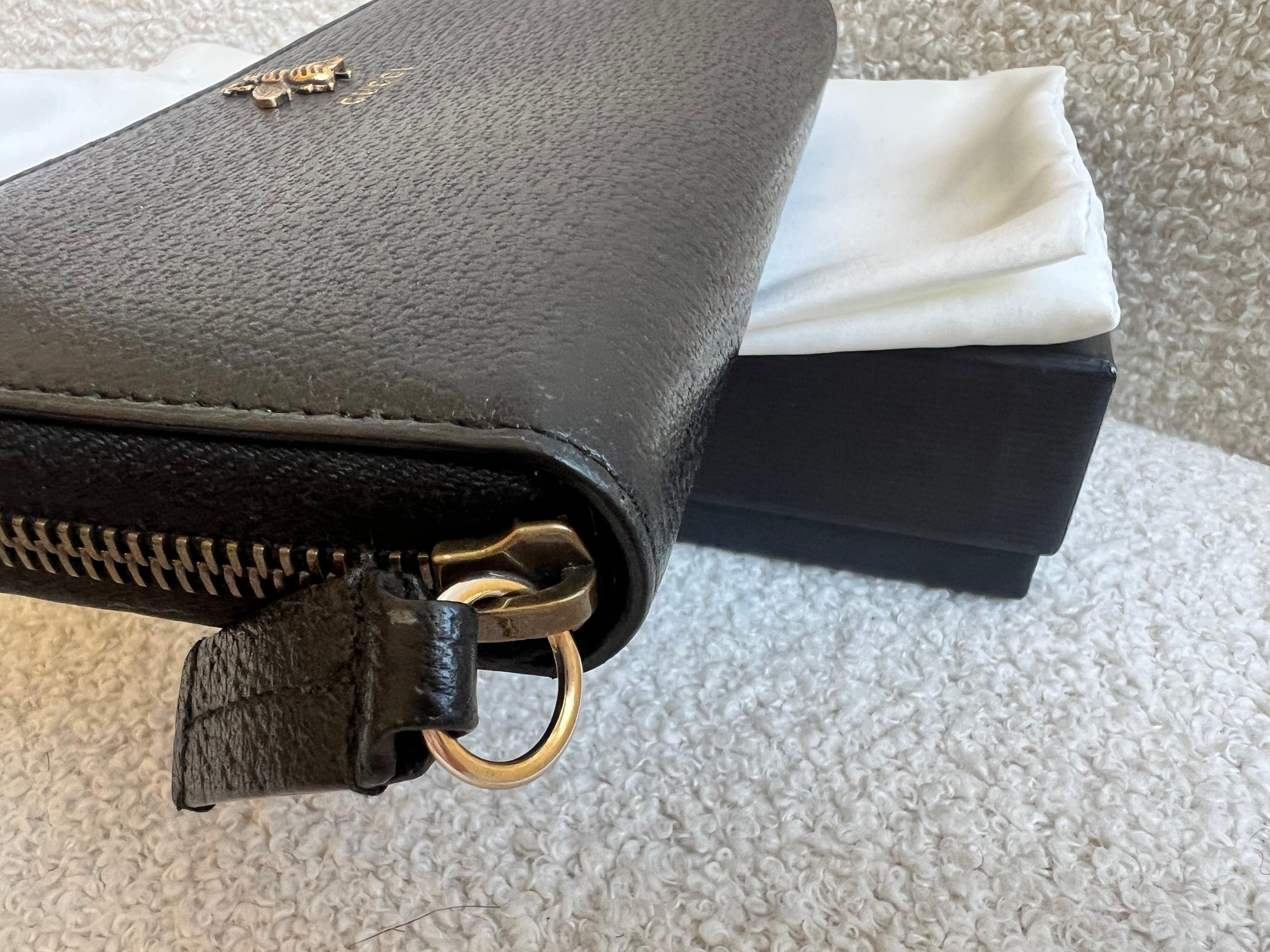Gucci Black Animalier Wallet Zip Around (RRP £530)