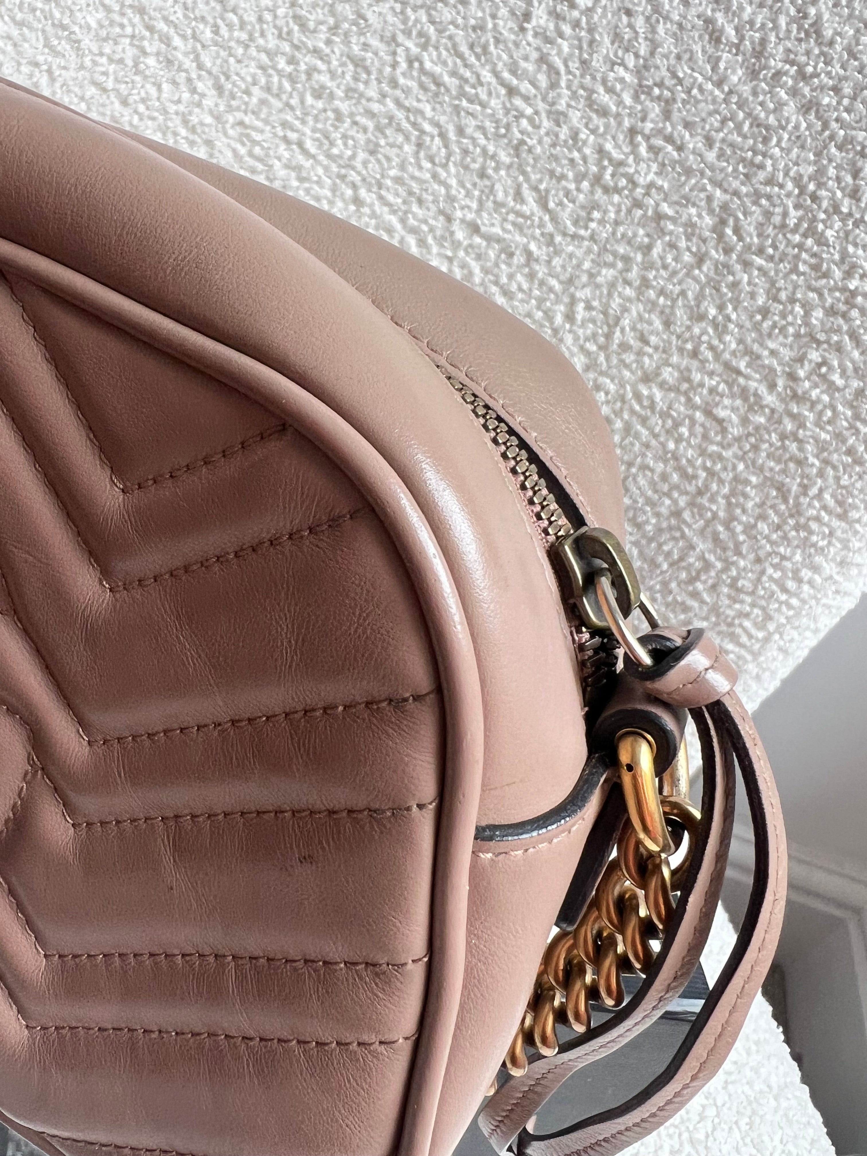 Gucci GG Marmont Dusty Pink Small Shoulder Bag (RRP £1440)