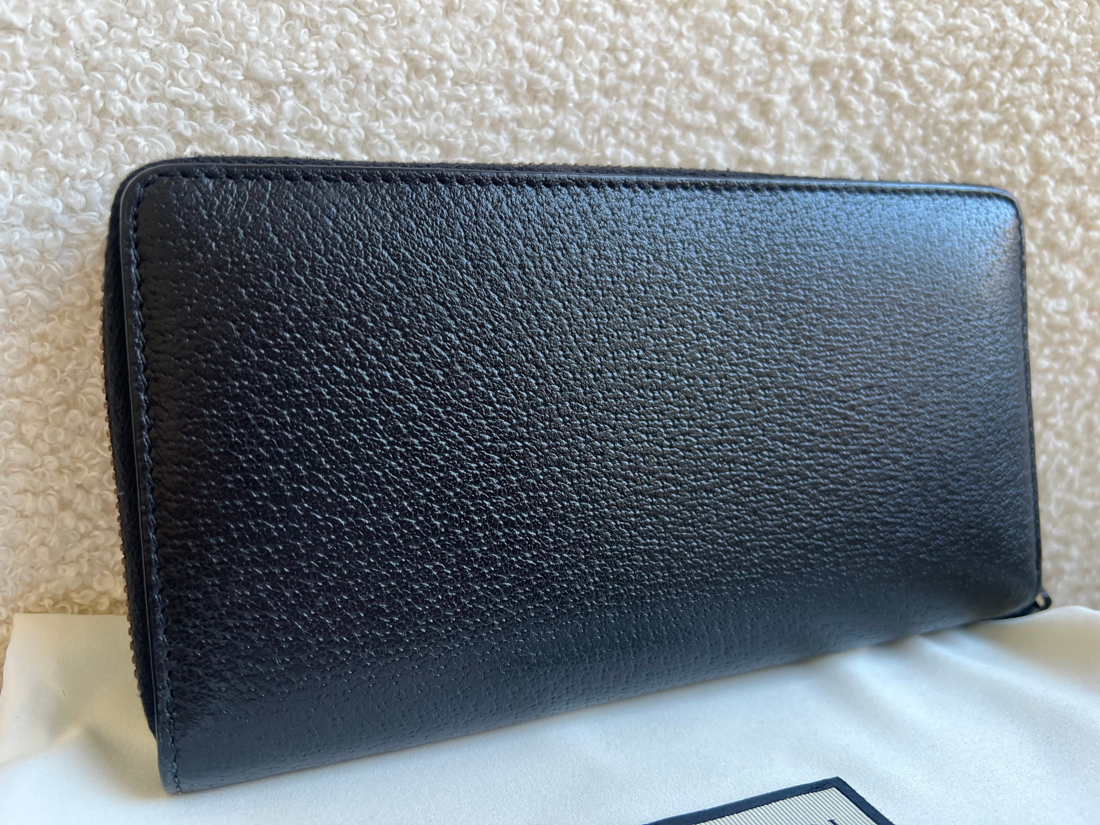Gucci Black Animalier Wallet Zip Around (RRP £530)