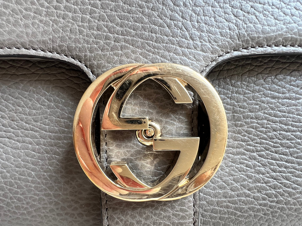 Gucci Interlocking GG Grey Medium Top Handle Bag (RRP £1,150)