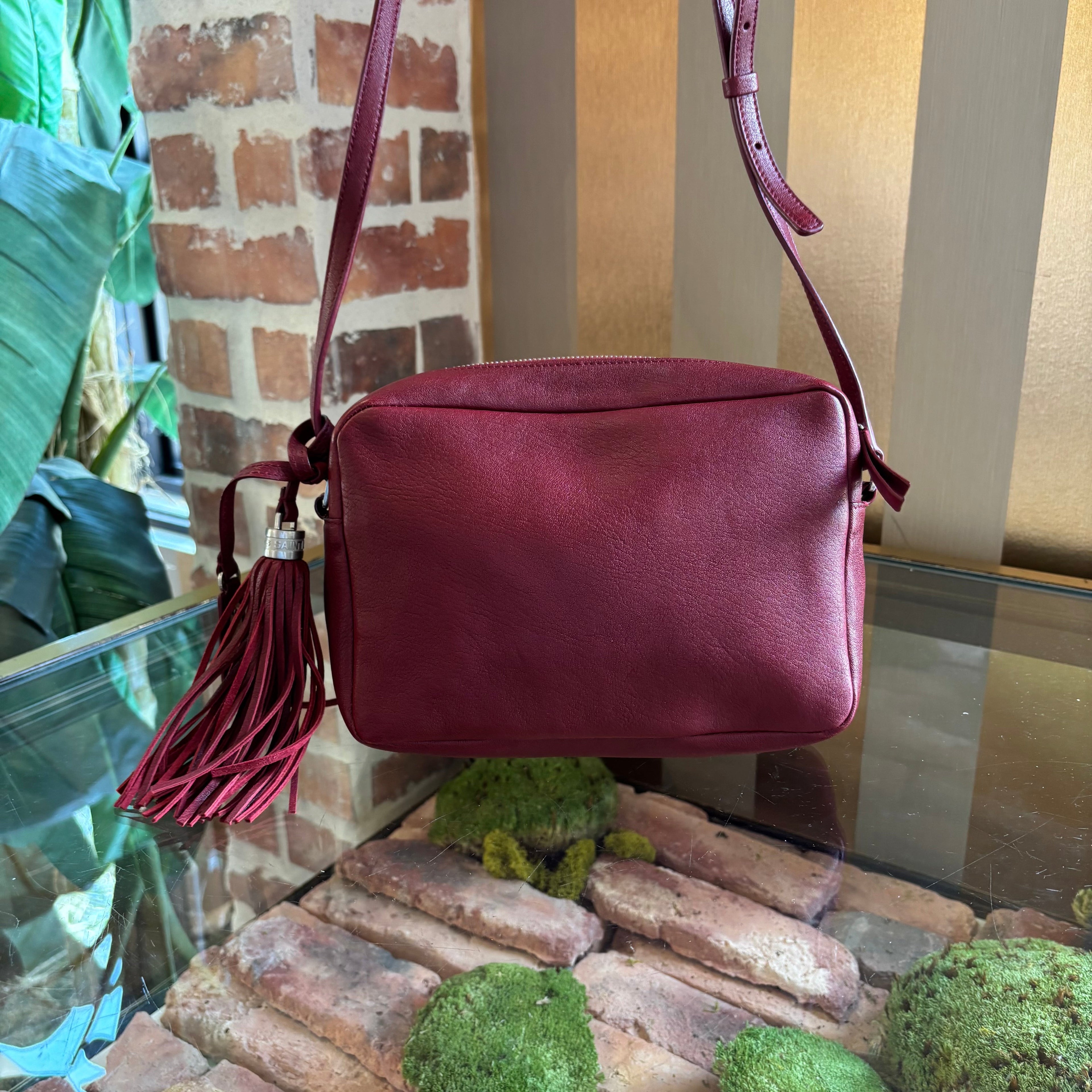 SAINT LAURENT Red Camera Bag