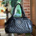 CHANEL Coco Rider Bowling Black Aged Calfskin Satchel Bag