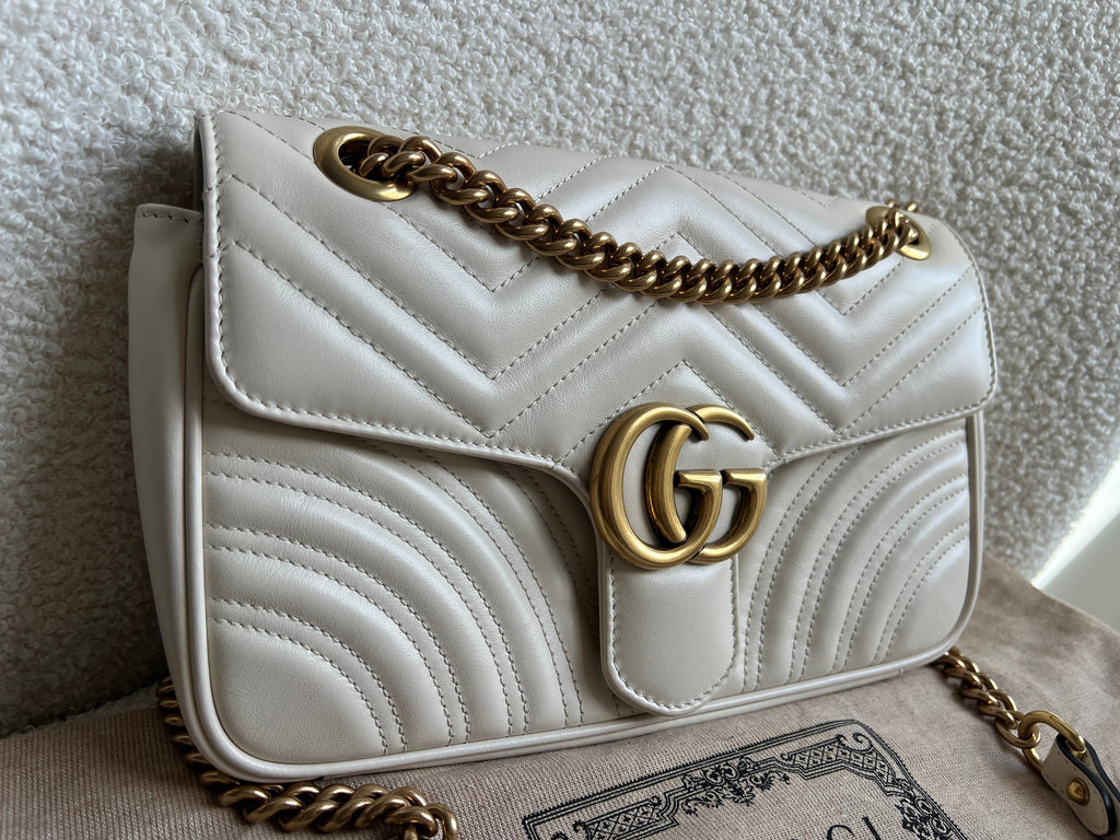Gucci GG White Marmont Small Shoulder Bag (RRP £1890)