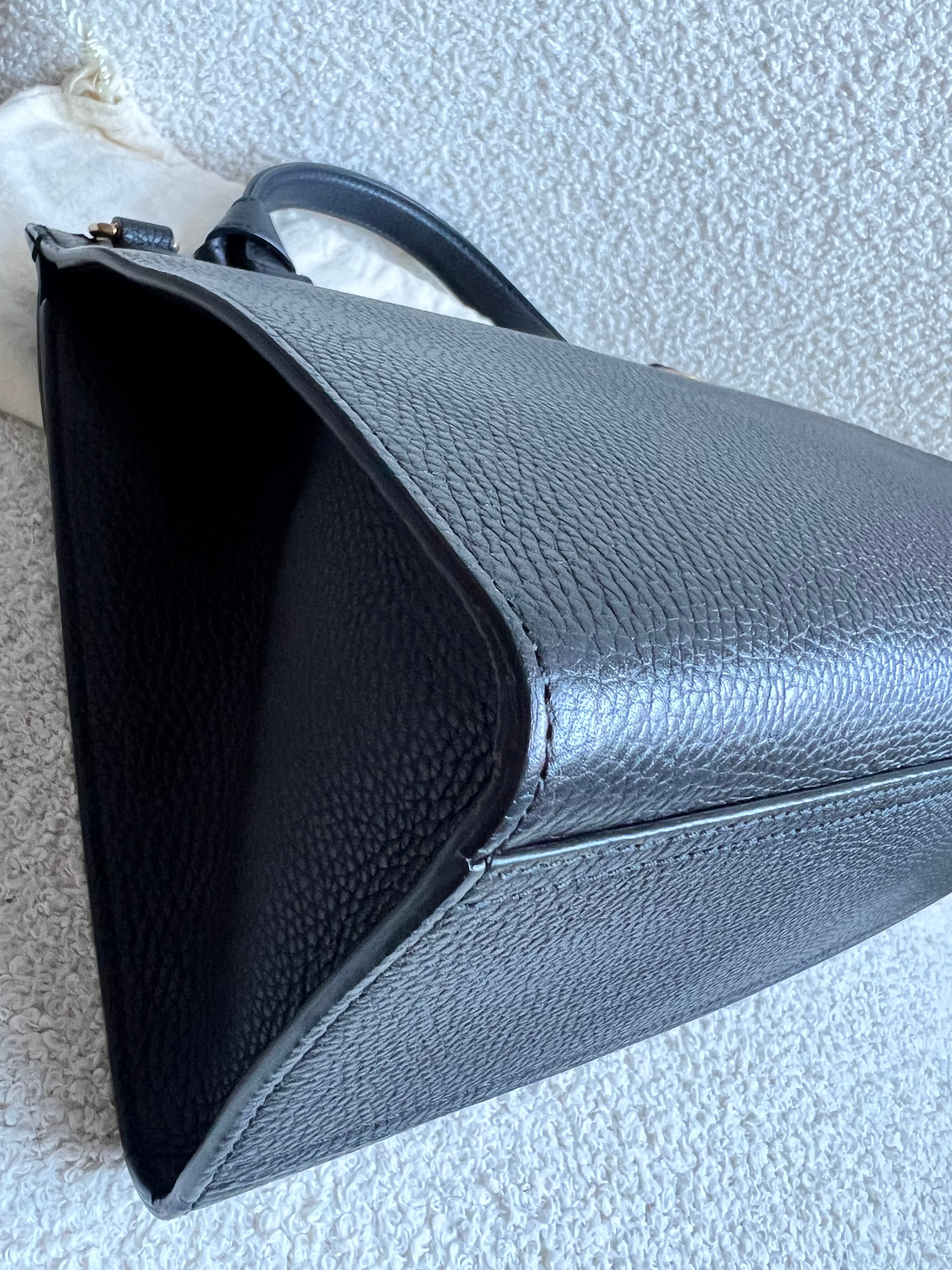 Gucci GG Black Medium Marmont Top Handle Bag