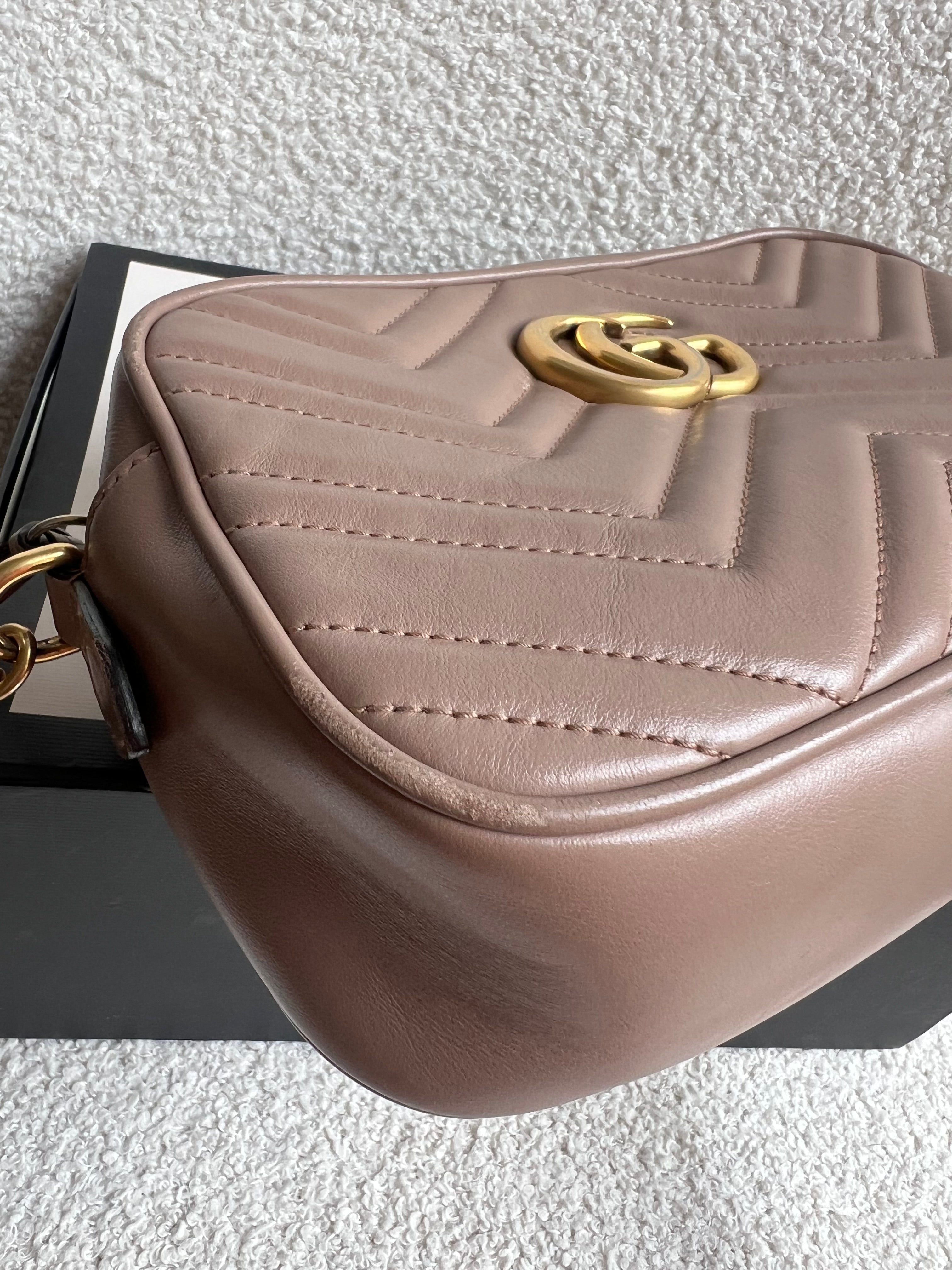 Gucci GG Marmont Dusty Pink Small Shoulder Bag (RRP £1440)