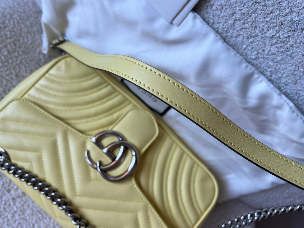 Gucci GG Yellow Marmont Small Shoulder Bag (RRP £2070)