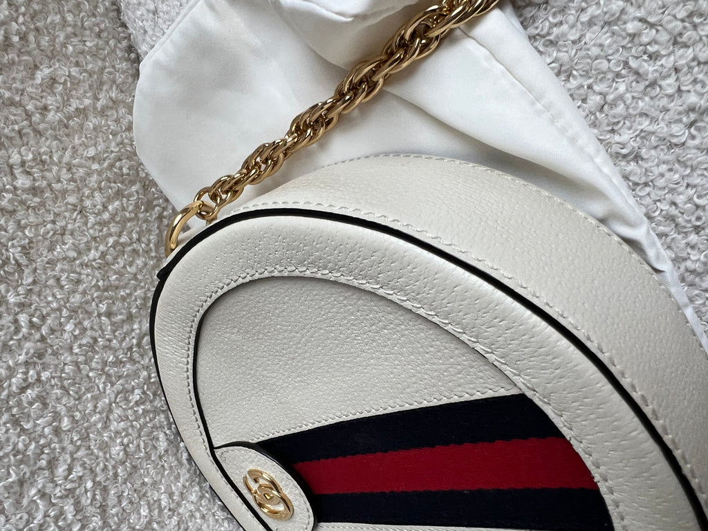 Gucci GG Round White Ophidia Small Shoulder Bag