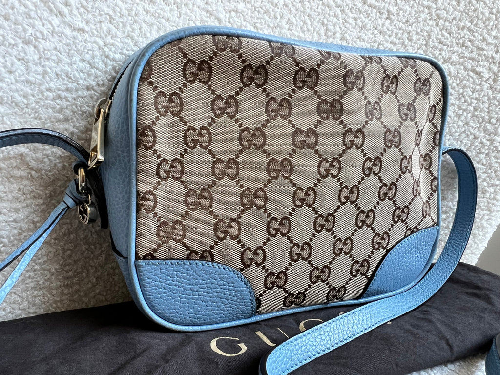 Gucci Bree GG Canvas Light Blue Small Messenger Bag