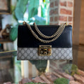 GUCCI Padlock Large Brown GG Supreme Canvas Shoulder Bag