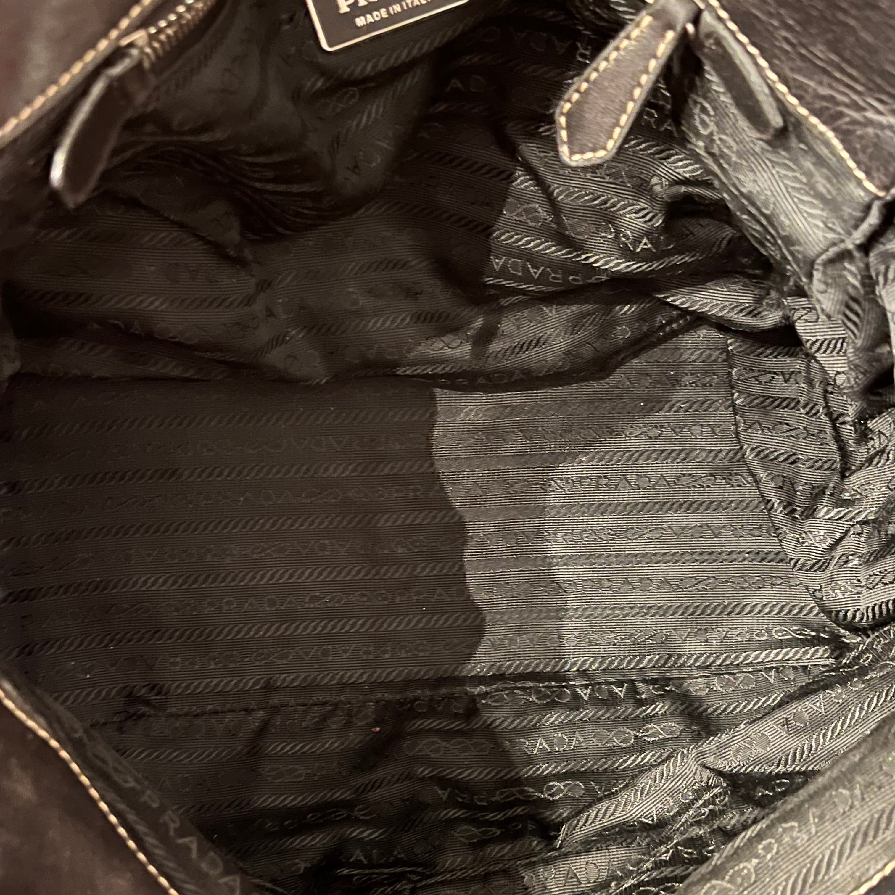 PRADA Black Nylon Multipocket Shoulder Bag