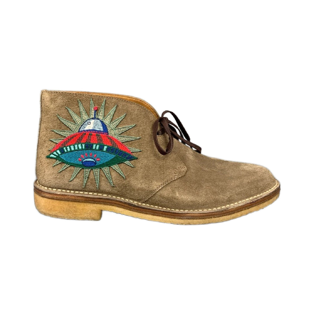 Gucci Men's Suede Bear Ardesia Chukka Boots (Pre-Owned)