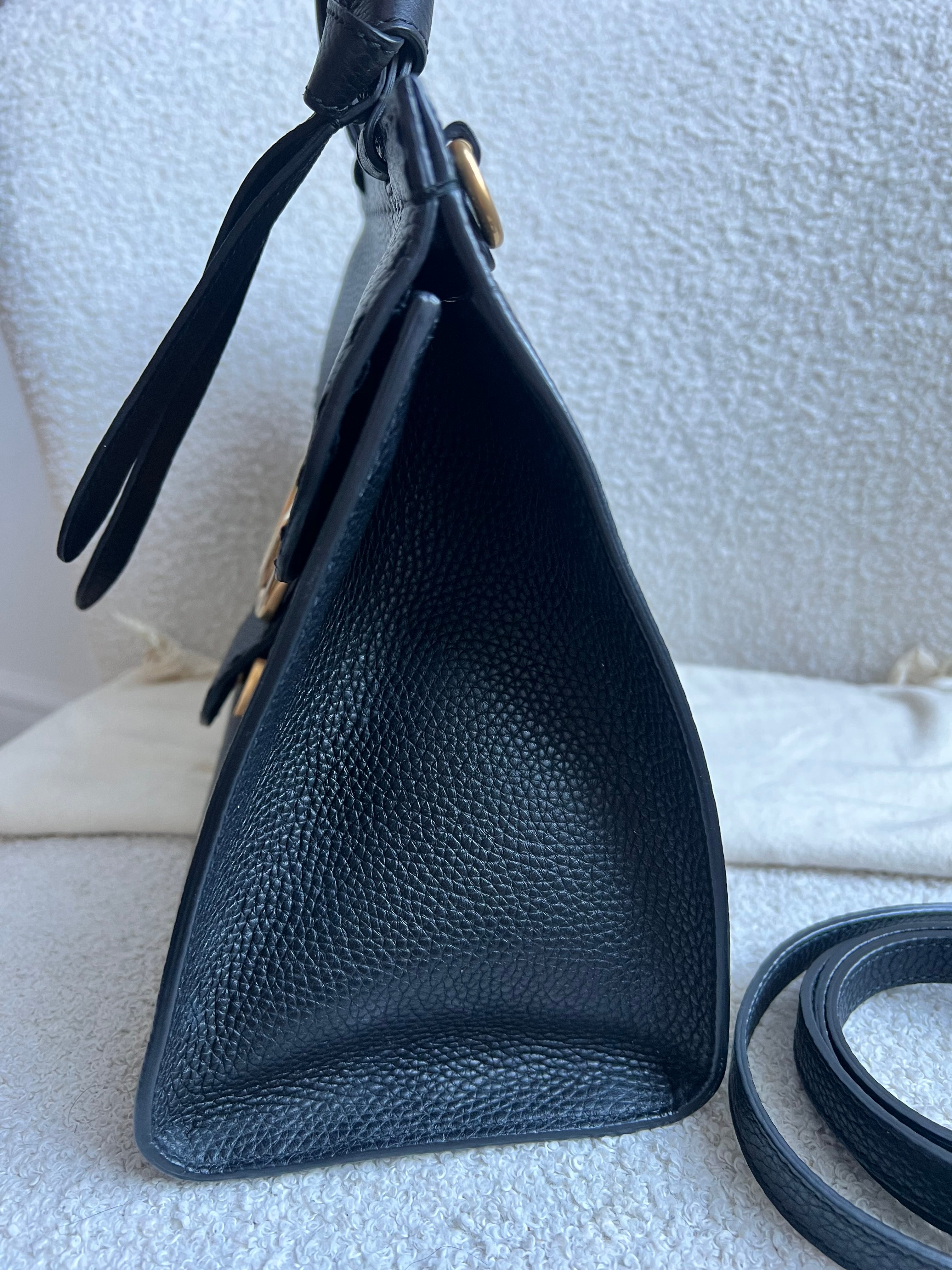 Gucci GG Black Medium Marmont Top Handle Bag