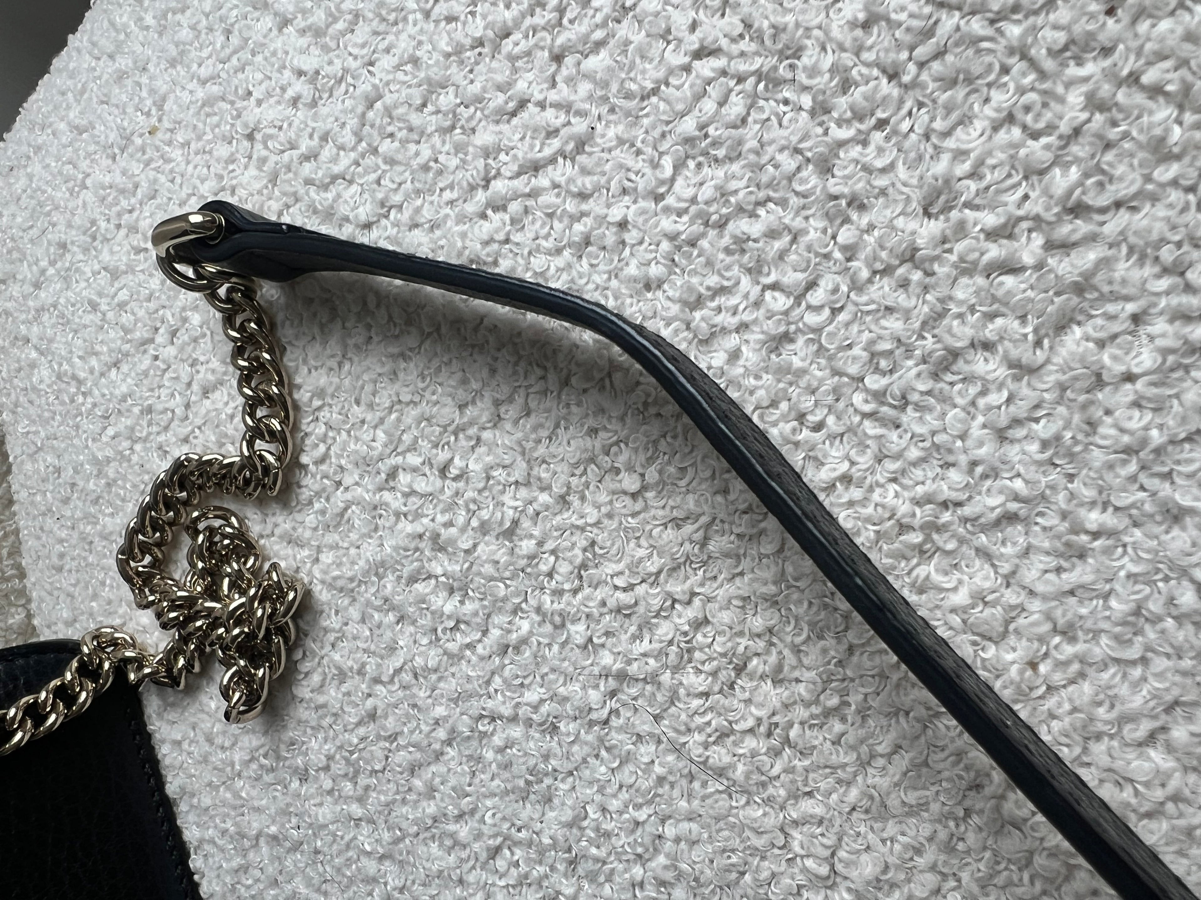 Gucci Interlocking GG Black Small Shoulder Bag