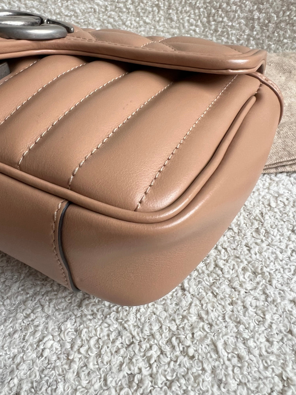 Gucci GG Beige Aria Marmont Mini Shoulder Bag (RRP £1800)
