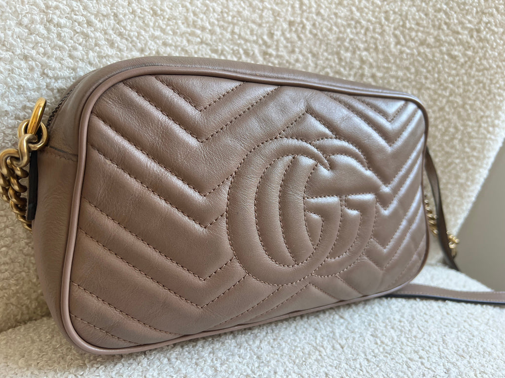 Gucci GG Marmont Dusty Pink Small Shoulder Bag (RRP £1440)