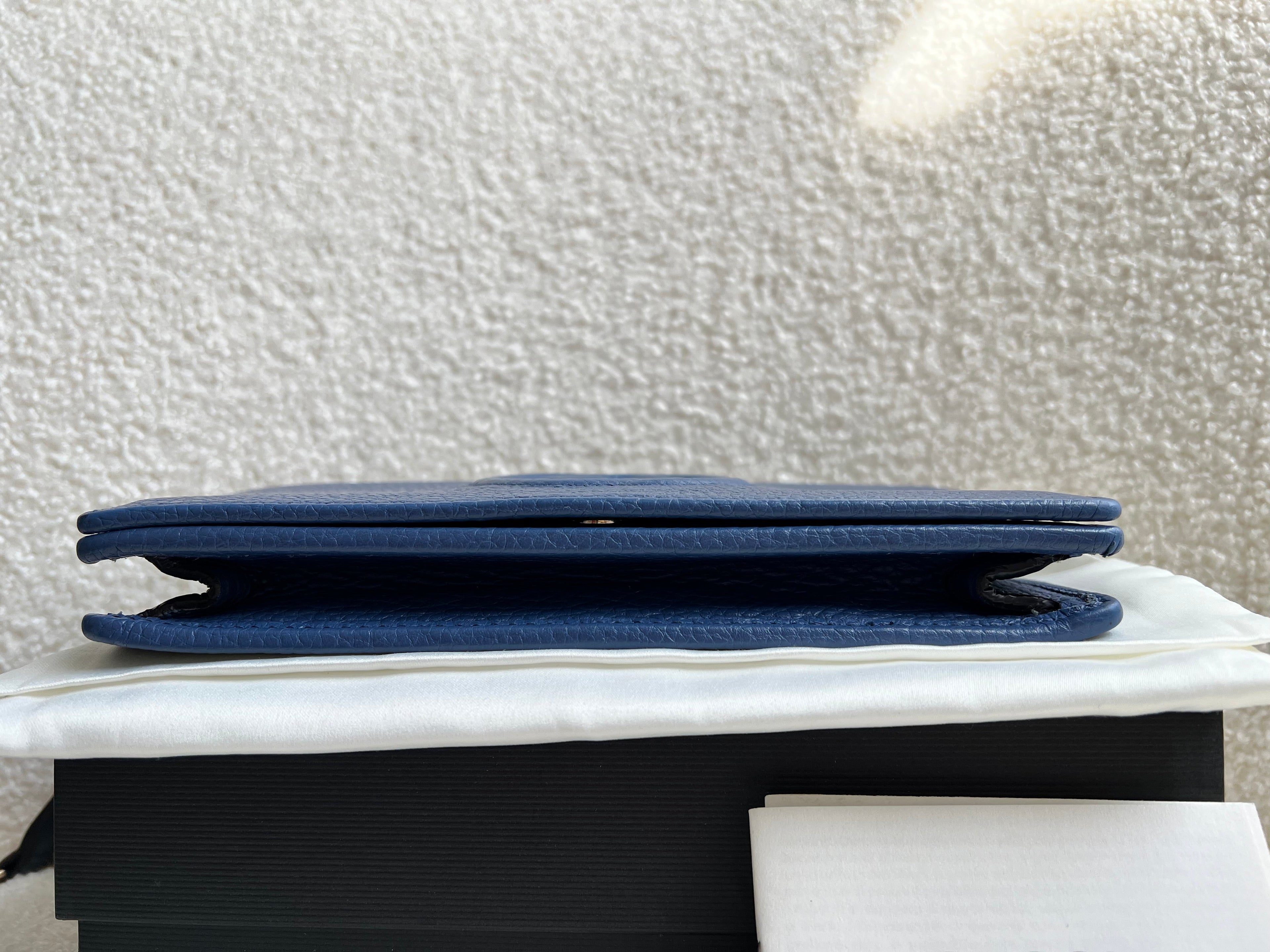 Gucci Blue Soho Chain Wallet