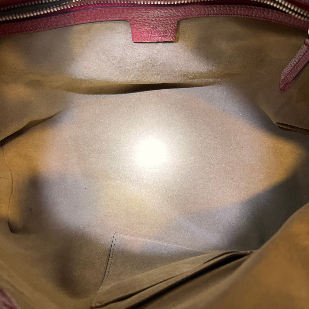 GUCCI Padlock Medium Red Guccissima Leather Shoulder Bag