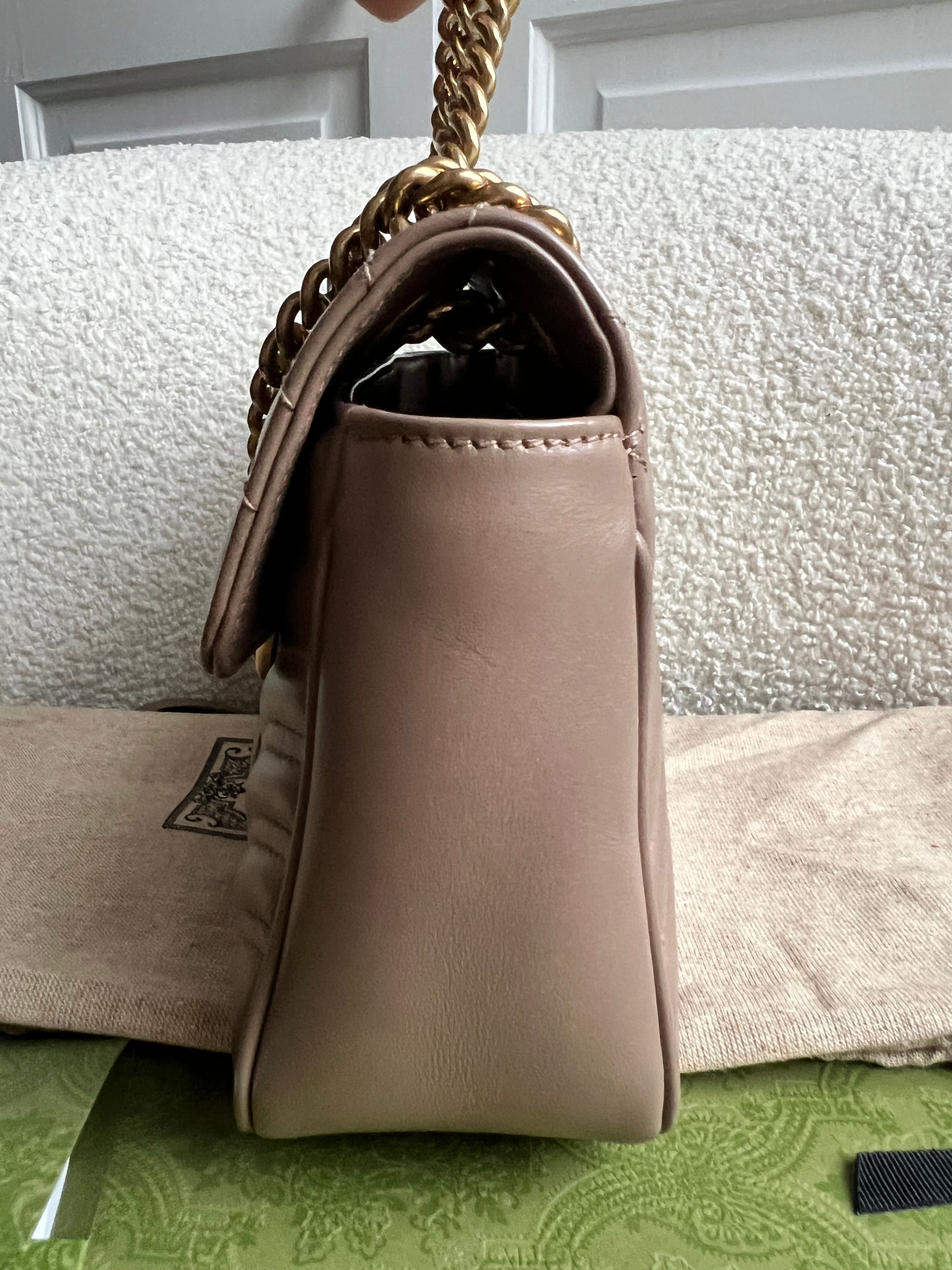 Gucci GG Dusty Pink Marmont Small Shoulder Bag (RRP £2070)