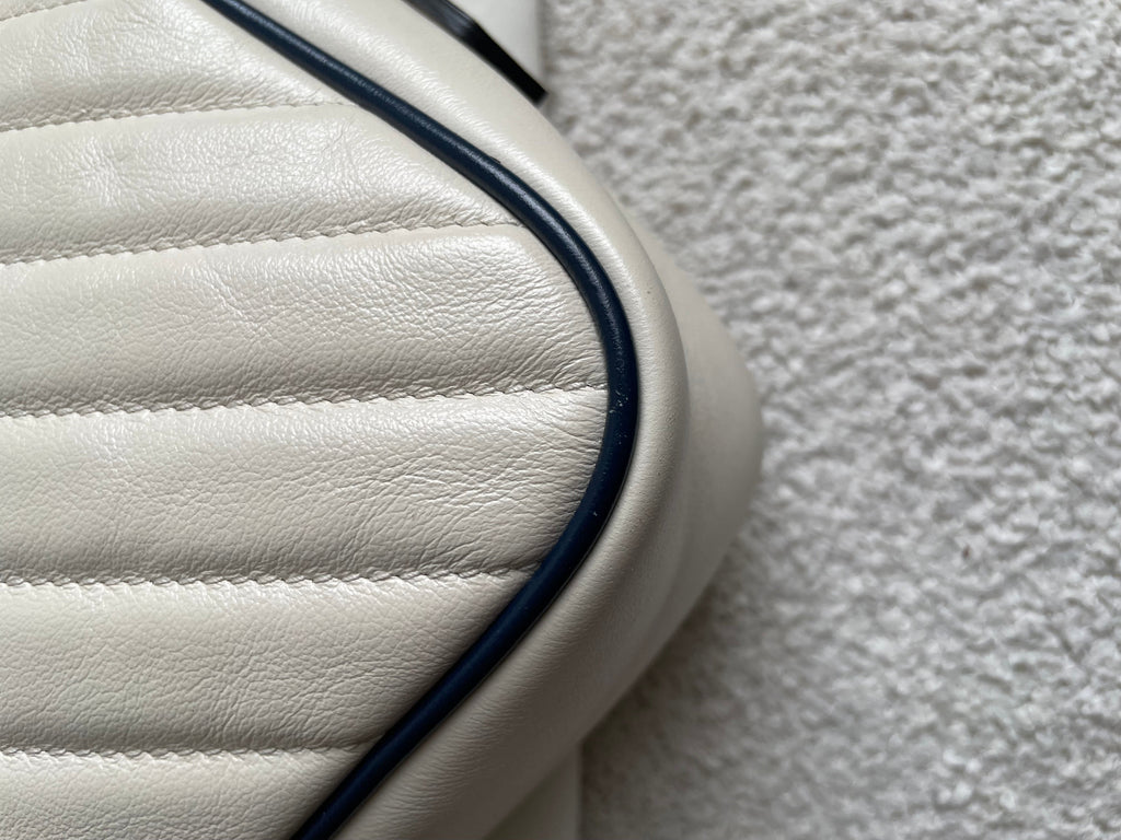Gucci Torchon GG White Marmont Small Shoulder Bag