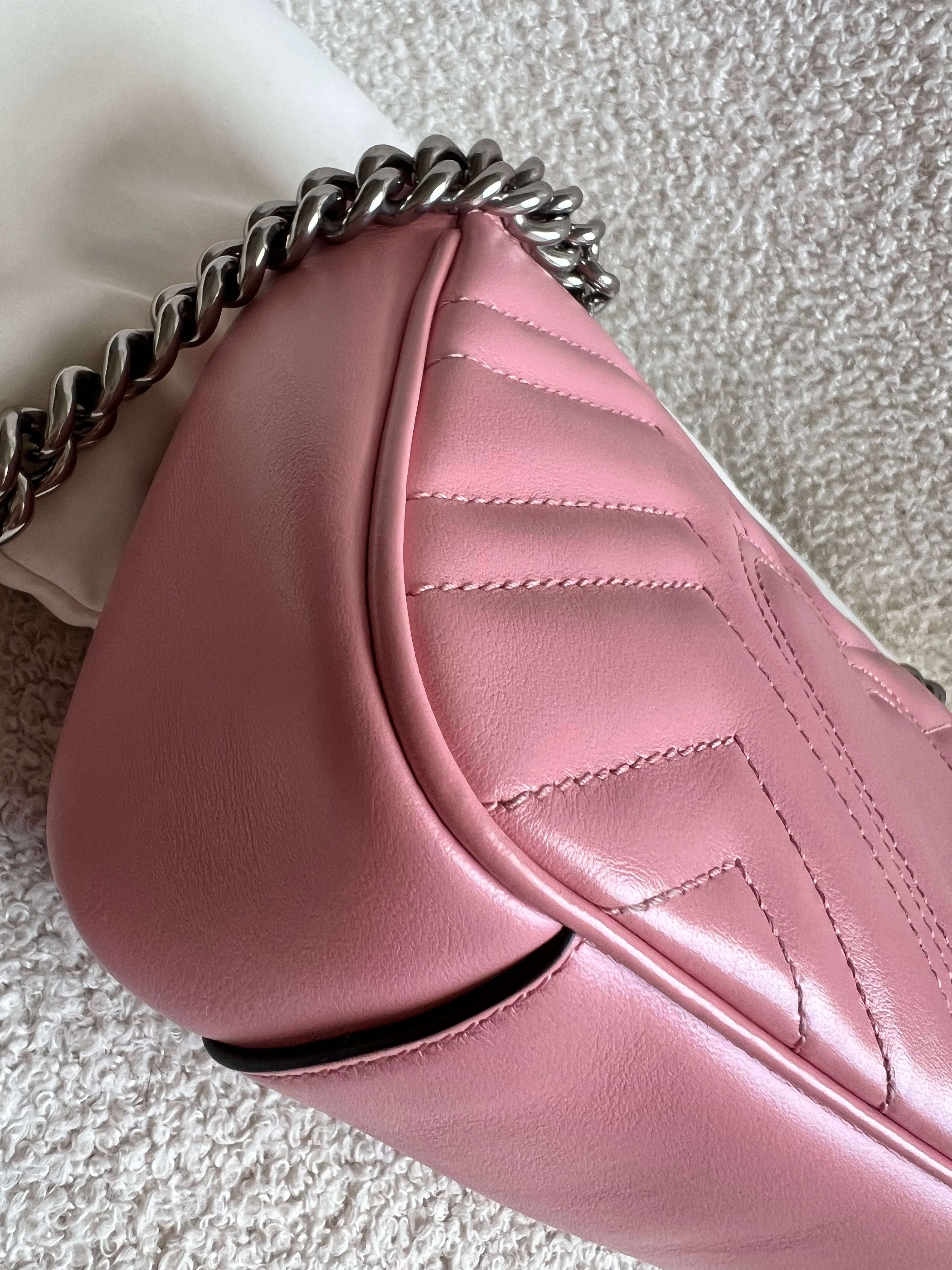 Gucci GG Pale Pink Marmont Mini Shoulder Bag (RRP £1,890)