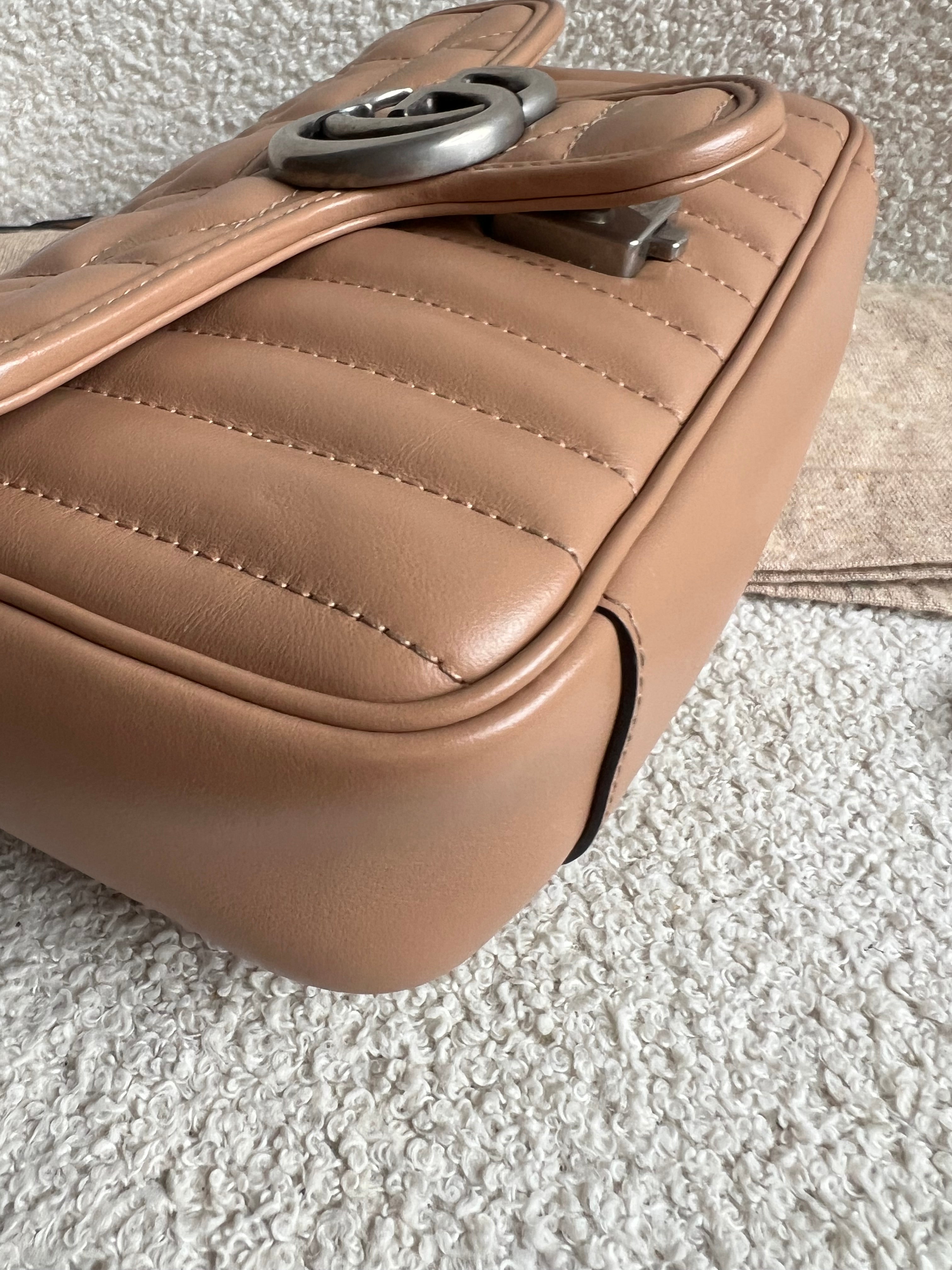 Gucci GG Beige Aria Marmont Mini Shoulder Bag (RRP £1800)