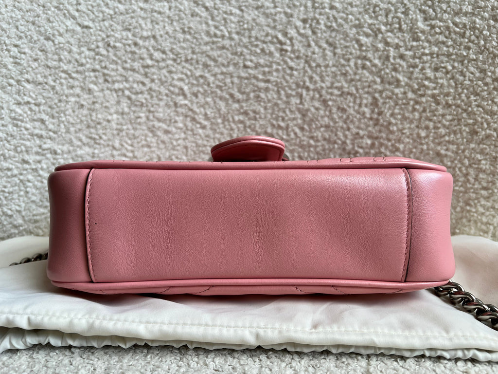 Gucci GG Pale Pink Marmont Mini Shoulder Bag (RRP £1,890)