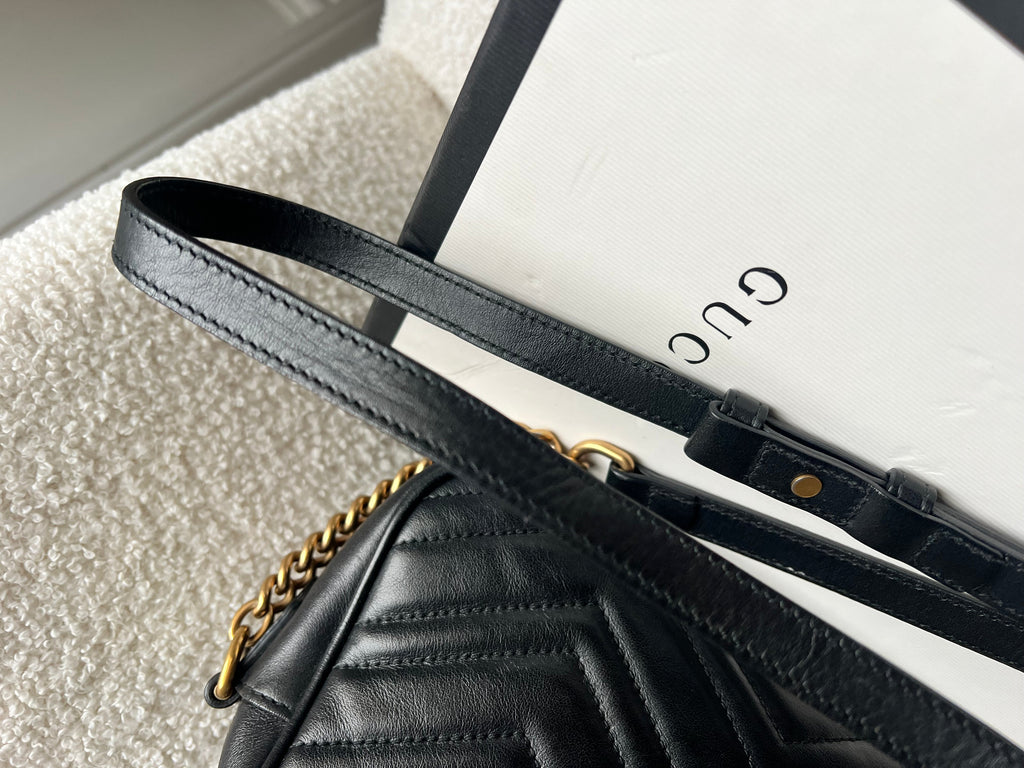 Gucci GG Black Marmont Small Shoulder Bag (RRP £1440)