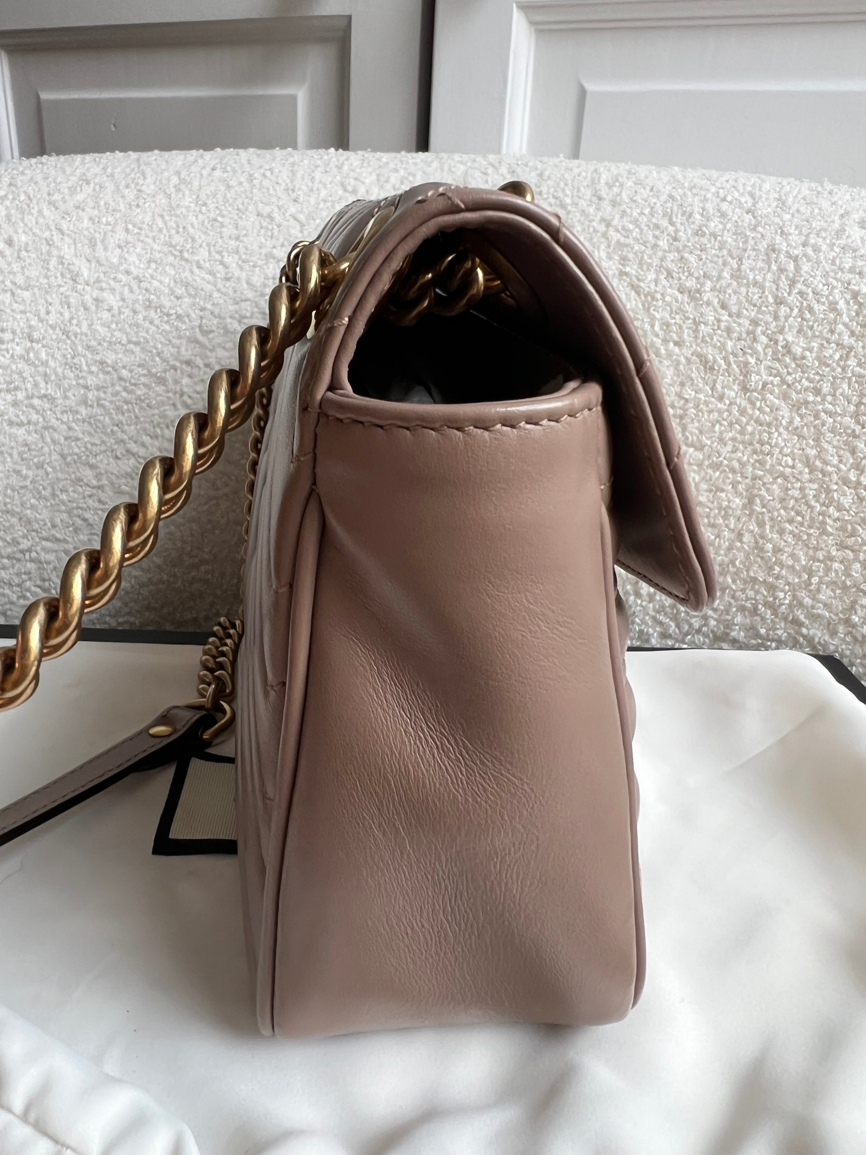 Gucci GG Dusty Pink Marmont Small Shoulder Bag (RRP £2070)