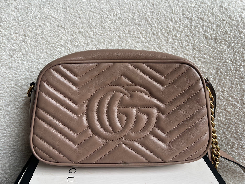 Gucci GG Marmont Dusty Pink Small Shoulder Bag (RRP £1440)