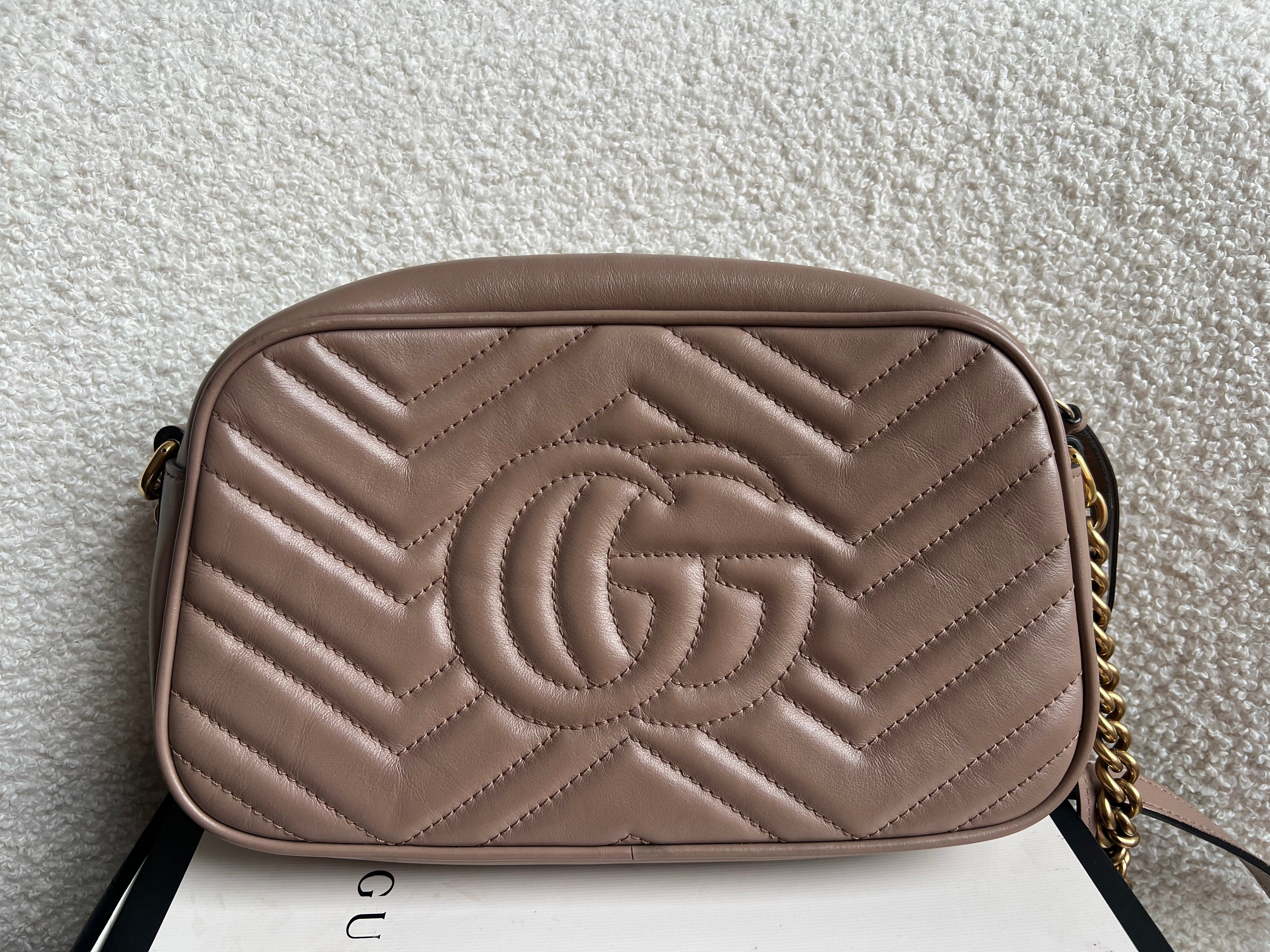 Gucci GG Marmont Dusty Pink Small Shoulder Bag (RRP £1440)