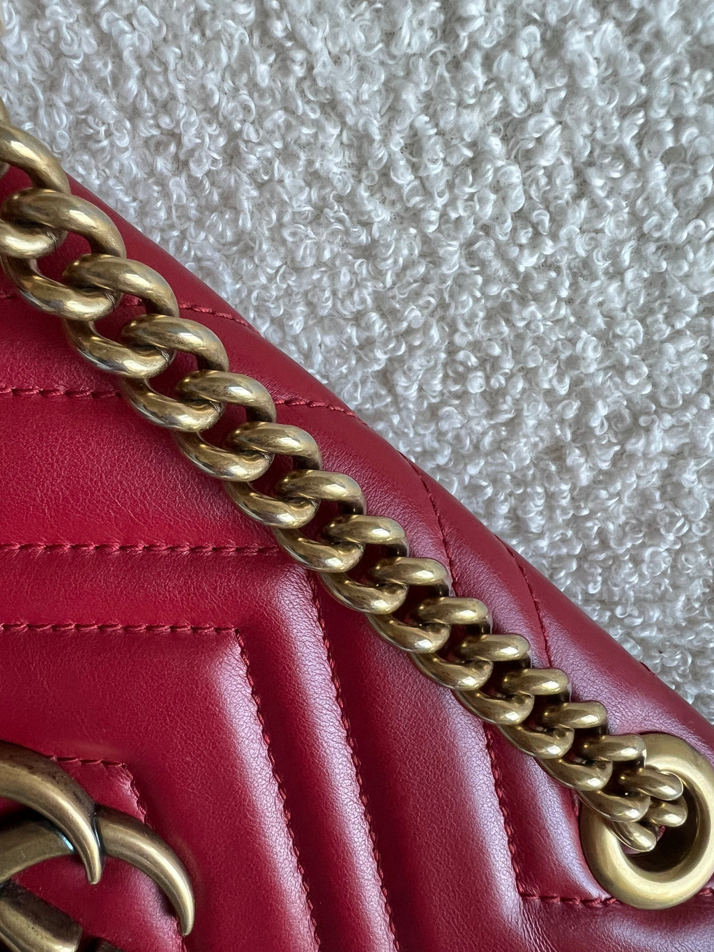 Gucci GG Hibiscus Red Marmont Mini Shoulder Bag (RRP £1,890)