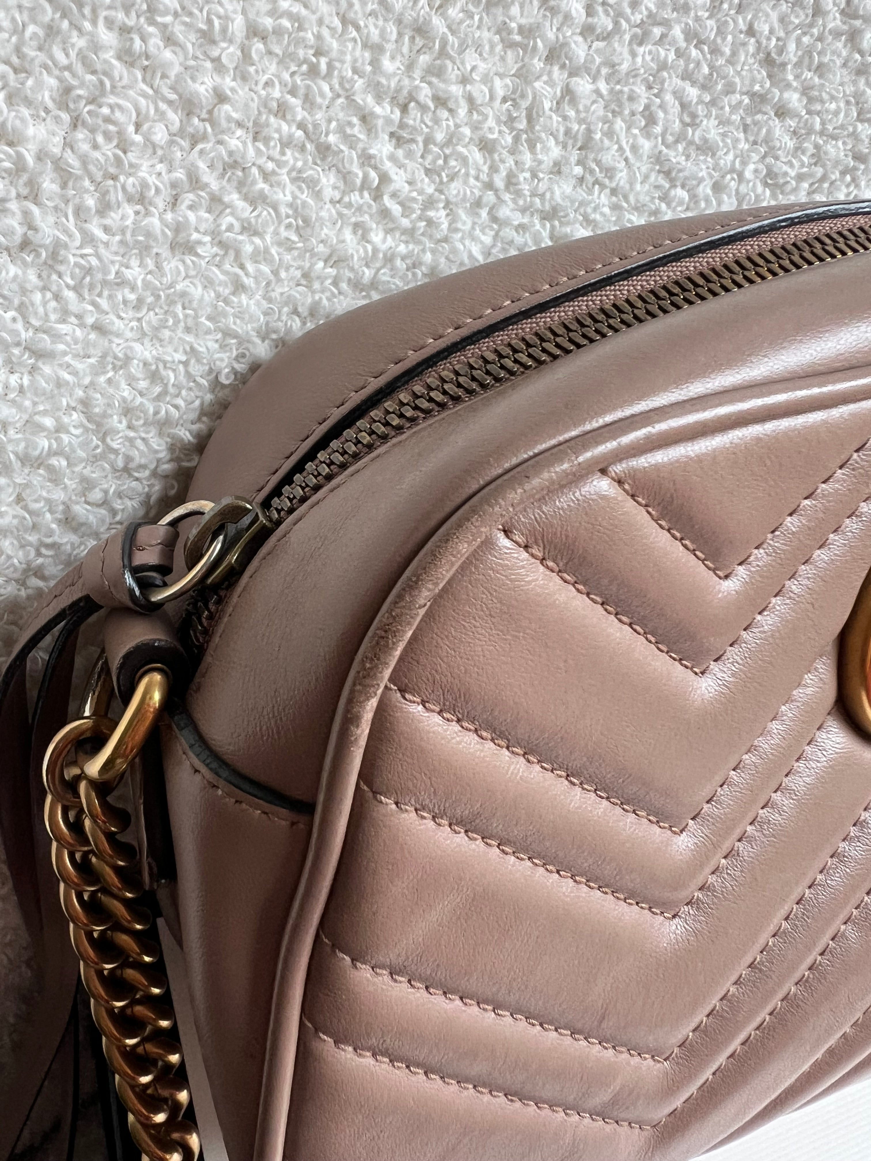 Gucci GG Marmont Dusty Pink Small Shoulder Bag (RRP £1440)
