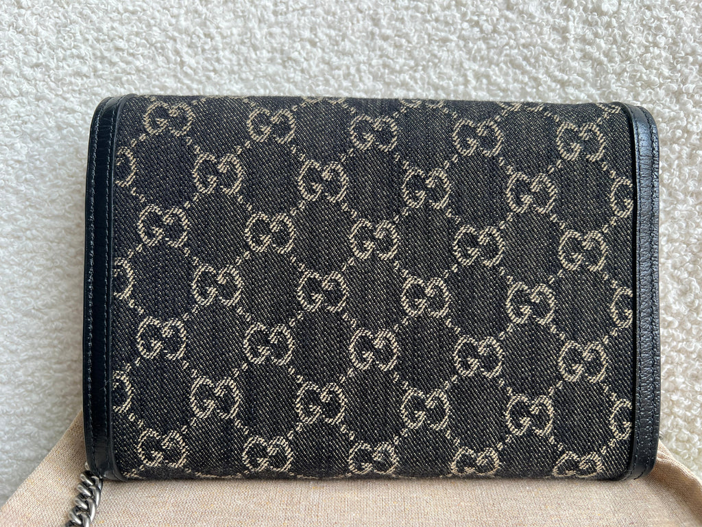 Gucci Dionysus Denim GG Mini Chain Bag
