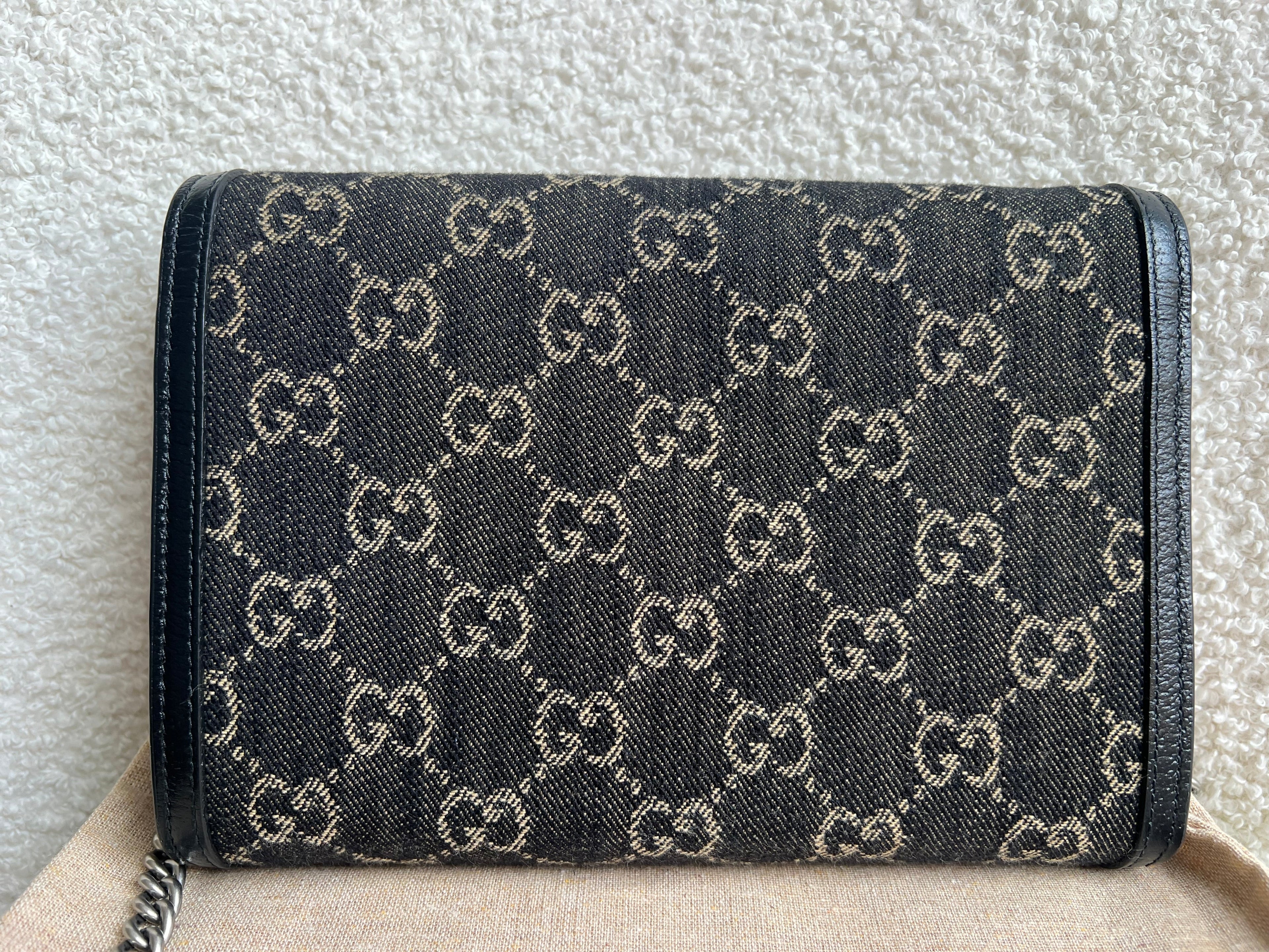Gucci Dionysus Denim GG Mini Chain Bag