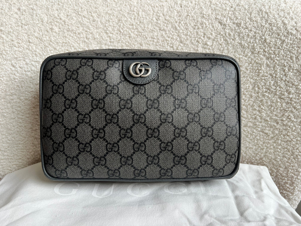 Gucci Grey / Black Supreme Toiletries Bag (RRP £575)